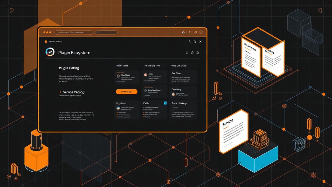 Backstage developer portal med plugin-ekosystem och tjänstekatalog