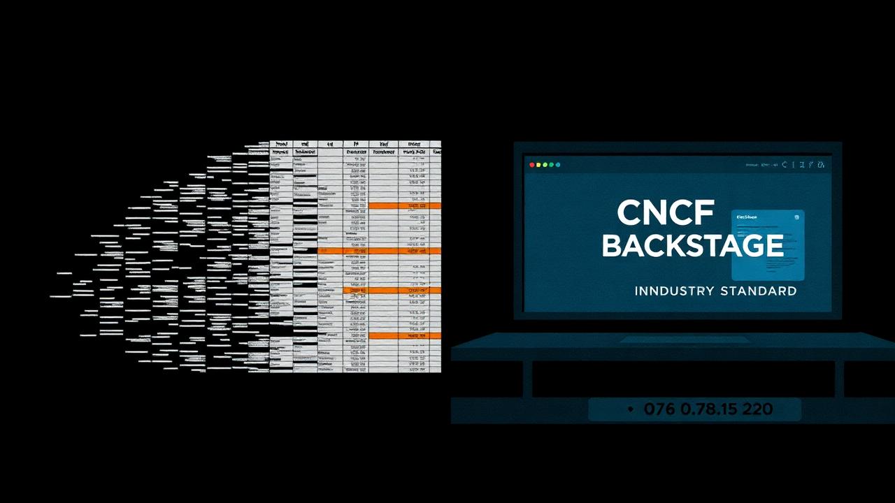 CNCF Backstage-dokumentär som visar övergången från spreadsheet till branschstandard